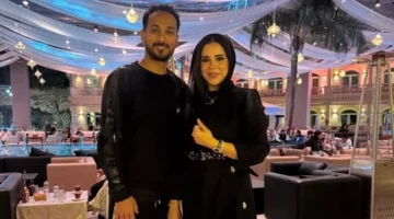 تهنئة خاصة وليد سليمان يحتفل بعيد ميلاد زوجته البنفسجي